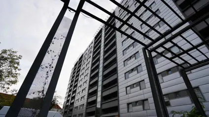 Facade på lejlighedskompleks i boligafdelingen Lundtoftegade på Nørrebro.